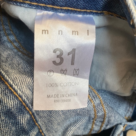 MNML Blue Skinny Jeans Stonewashed Denim - Picture 4 of 7